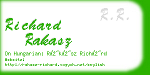 richard rakasz business card